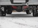 вместо запасного колеса установлены два баллона, каждый объемом 76л, вид сзади