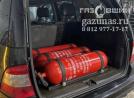 багажное отделение, с 3 установленными баллонами CNG-1 объемом по 34л. каждый (общим объёмом 102л.), вид слева