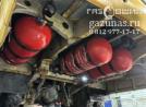 вместо запасного колеса установлены 2 баллона CNG-1 объемом 50л, слева в нишу установлен баллон CNG-1 объемом 65л, вид слева снизу