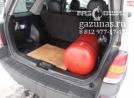 цилиндрический баллон объемом 90л на сложно-составной раме в багажном отделении вдоль борта с правой стороны Ford Maverick II 3.0i (197Hp) 2009г.в.