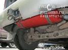 вместо запасного колеса подвешен цилиндрический баллон объемом 50л Mercedes-Benz ML320 I (W163) (дорестайл) 3.2i (218Hp) 1999г.в.
